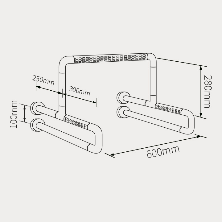 CH-8806 小便器扶手-尺寸圖